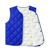 TAIAOJING Toddler Cute Jacket Children Kids Baby Boys Girls Winter Solid Coats Sleeveless Vest Outer Outwear Outfits Clothes Warm Outwear 2-3 Years